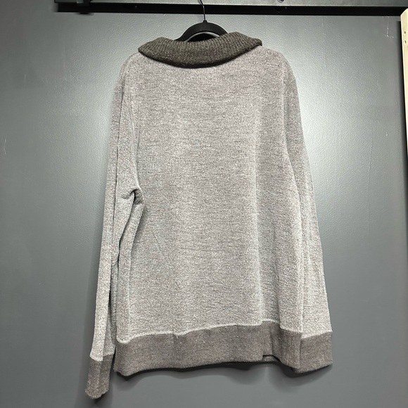 Billy Reid Shiloh Shawl Collar Sweater Brown Mele XXL - Picture 4 of 4